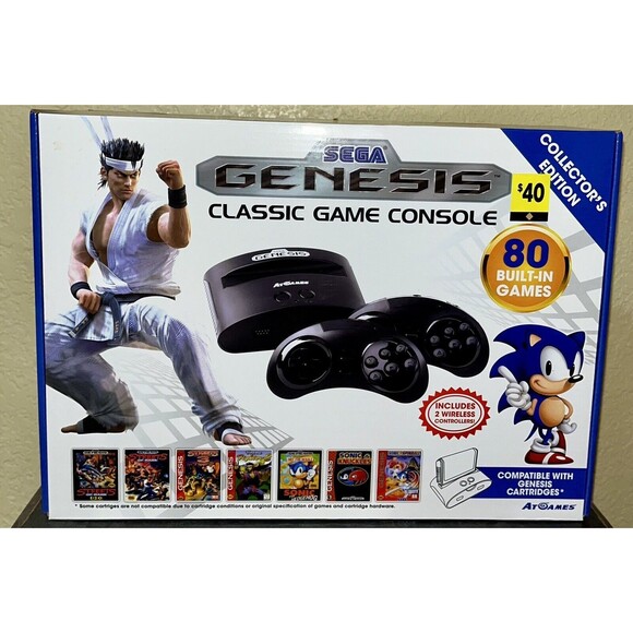 SEGA Other - Sega Classic Game Console [Wireless & Plays Cartridges] 80 Built In Games.